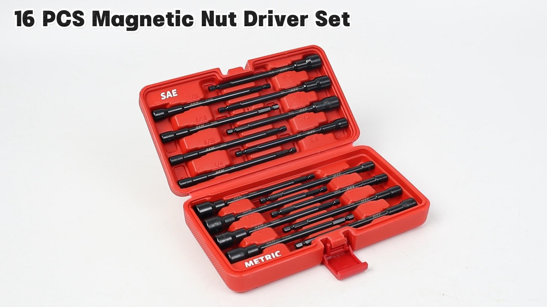 Amazon.com: AKM TOOL 8PCS Magnetic Nut Driver Set, 6 Inches